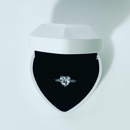 White heart ring